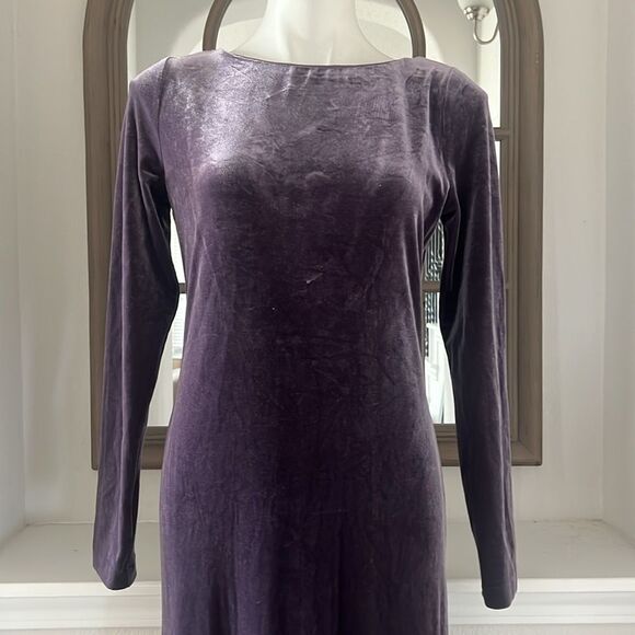 Donna Karan NY Jewel Low Back Velvet Gown in Purple, NWT, Size 10 - Picture 9 of 12